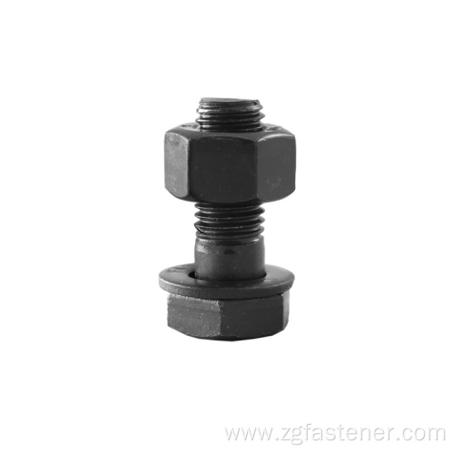 black zinc plated Relia Hardware hex bolts with nuts and washers nuts